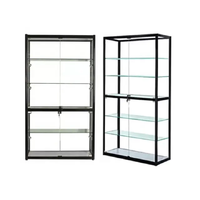 Vitrine en verre LED de luxe en aluminium de qualité supérieure pour les magasins de détail de bijoux avec caractéristiques étanches et portables