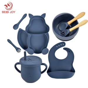 Juego de 8 Piezas de <span class=keywords><strong>Vajilla</strong></span> Infantil de Silicona con Diseño de Dibujos Animados, Plato, Tazón, Vaso de Entrenamiento, Cuchara, Tenedores, con Succión, para Niños de <span class=keywords><strong>6</strong></span> a 36 <span class=keywords><strong>Meses</strong></span> - Product Image 2