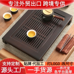 <b>Tea</b> Flavor Life Bamboo <b>Tea</b> Tray 40x29x6.5cm With Drainage Rectangular Kung Fu <b>Tea</b> <b>Set</b> For Home Use - Product Image 5