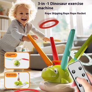 Dinosauro Lanciamissili con Gioco Musicale 3-in-1, Lancio dell'Anello e Rotazione a 360° °   Giochi in Plastica con Telecomando Rotante - Product Image 2