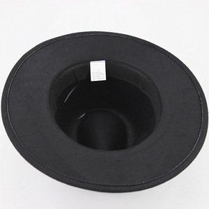 도매 핫 세일 울 따뜻한 재즈 파나마 모자 사용자 정의 색상 남성 여성을위한 리본 벨트와 남녀 공용 와이드 챙 페도라 모자 - Product Image 5