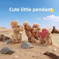 Porte-clés mignon en peluche chameau, pendentif de sac à dos en peluche chameau, cadeau pour couple et enfants