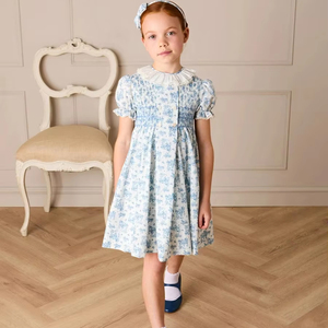 <span class=keywords><strong>Vestito</strong></span> da Principessa per Bambine 2026 - 100% Cotone Estivo - Abbigliamento per Neonati e Bambini <span class=keywords><strong>con</strong></span> Stampa <span class=keywords><strong>Farfalle</strong></span> e Maniche a Sbuffo, Girocollo - Product Image 1