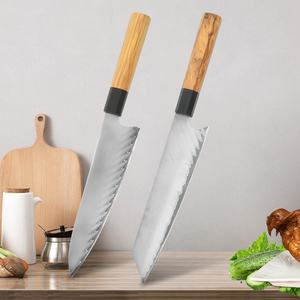 Ensemble <span class=keywords><strong>de</strong></span> couteaux <span class=keywords><strong>de</strong></span> <span class=keywords><strong>chef</strong></span> légers en acier inoxydable pour femmes, manche en bois, design ambidextre, lames à bord droit, <span class=keywords><strong>cuisine</strong></span> durable - Product Image 3