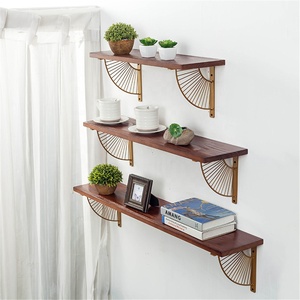 Industrial Decorative Right Angle L-Shaped <strong>Corner</strong> Brace <strong>Wall</strong> Mounted Black Iron Decorative <strong>Shelf</strong> Support - Product Image 3