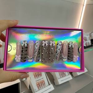 <span class=keywords><strong>Uñas</strong></span> Acrílicas de Diseño Hechas a Mano, Largas, con Empaque Personalizado y Logotipo, Proveedor Mayorista de <span class=keywords><strong>Uñas</strong></span> Acrílicas - Product Image 6
