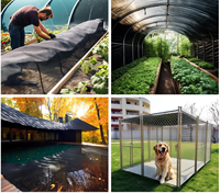 Nouveau matériau HDPE noir serre pare-soleil filet pour l'agriculture 30%-90% filet d'ombrage horticole