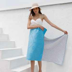 Toallas de Playa Tejidas Ecológicas de Verano, de Secado Rápido, Resistentes a la Arena, con Impresión a Doble Cara, Toalla Grande de Microfibra con Logotipo Personalizado - Product Image 3