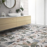 Carrelage en céramique Bali Deco, motif feuille de Monstera, 12x12 pouces, carrelage décoratif pour murs et sols intérieurs et extérieurs