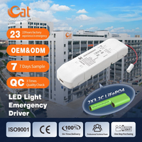 Ballast LED d'urgence auto-testable CE RoHS 3-40W avec batterie de secours 180 min pour plafonnier encastré