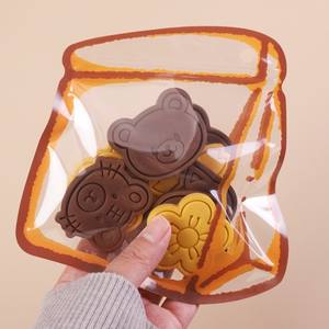 Sac d'emballage alimentaire épais, transparent et refermable, pour biscuits faits maison, pâtisseries flocon de neige, et en-cas chocolatés. - Product Image 3