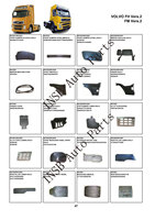 20851382 Boîte de rangement supérieure du tableau de bord pour Volvo FH FM Version 2 pièces de rechange de carrosserie de camion