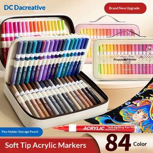 Marqueurs acryliques à pointe souple en propylène, pour dessin à superposition de couleurs, pinceaux pour enfants et étudiants, peinture à la main, coffret cadeau spécial - Product Image 3