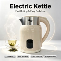Botol Air Panas Listrik Premium 1500W Bebas BPA Desain Dinding Ganda Sentuhan Dingin Pemanasan Cepat 1.6-2.0L Baja Tahan Karat Rumah Tangga