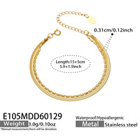 Bracelet de mode unique, plaqué or, chaîne en acier inoxydable, accessoires, bijoux pour femmes, bracelet pour femmes