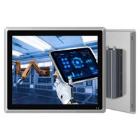 Panel PC Industrial Integrado de 15 Pulgadas, IP65, Sin Ventilador, Táctil, Windows 11 Pro, 2xLAN, 6xUSB, 2xRS485, 4xRS232 (J6412, 8GB RAM, 128GB