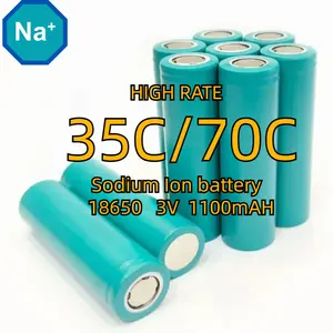 고속 35C/70C 나트륨 이온 배터리 18650 3.0V 1100 mAh 1.1 아 3000 사이클 나트륨 이온 배터리 판매를 위한 고속 나트륨 배터리