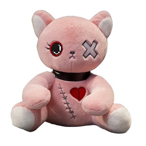 Peluche Gatto <span class=keywords><strong>Diablo</strong></span> Reborn per Halloween, Cuscino per Dormire, Adorabile Gattino Bianco Scuro, Regalo, Giocattoli di Peluche per Halloween - Product Image 1