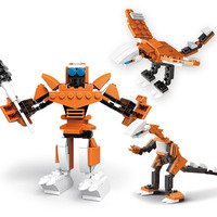 Modelo de Robot Transformable, Bloques de Construcción de Plástico Educativos, Juguete de Construcción DIY para Niños