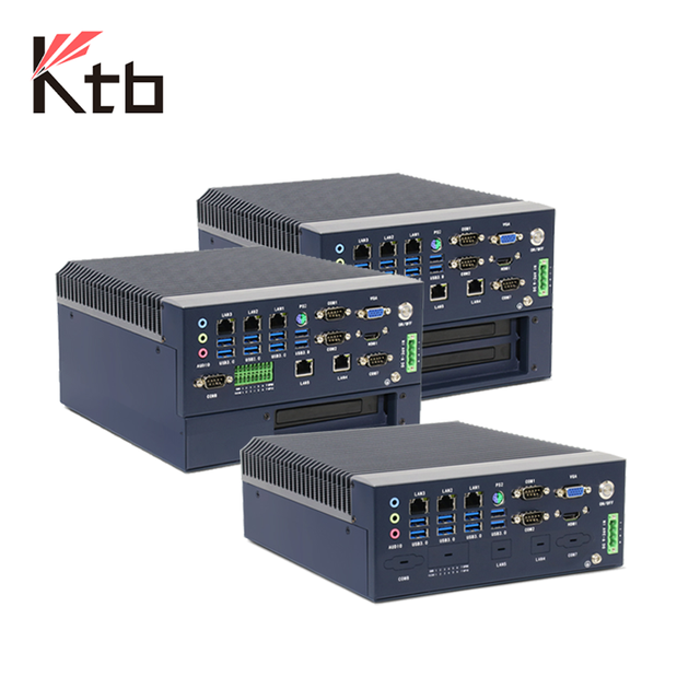 OEM ODM KTB Fanless Industrial PC Core I7/I5/I3 6th 7th 8th 9th Gen 10*COM 2.5GbE LAN Industrial Computer with Windows 11 10 7