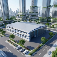 Estructura de Almacén de Acero Ligero de Dos Pisos, Fabricada en China, con Soldadura y Plegado, con Estructura de Acero Tipo H Galvanizado en Caliente