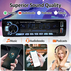 เครื่องเล่น MP3 ในรถยนต์แบบยูนิเวอร์แซล รองรับบลูทูธ ควบคุมด้วยเสียง รองรับการ์ด TF ช่อง USB คู่ เล่นเพลงแบบไม่สูญเสียคุณภาพ พร้อมวิทยุ FM - Product Image 6