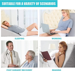 2 Separated Triangle High Density Foam Reading &amp; <strong>Back</strong> Support <strong>Bed</strong> Wedge Pillow Set <strong>for</strong> Sleeping <strong>Rest</strong> and <strong>Back</strong> and Legs Support - Product Image 3
