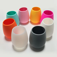 Tasses à vin et verres à bière pliables en silicone, durables et réutilisables, résistantes au micro-ondes, personnalisables (couleur/taille/logo), idéales pour l'extérieur – Vente chaude
