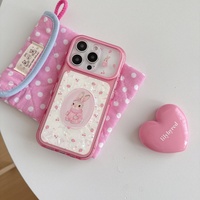 Nouvelle coque de téléphone anti-chute lapin fraise pour iPhone 18 Pro Max 17 16 15, créative et mignonne pour fille