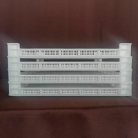 Plateau de séchage en maille plastique empilable pour coins, en PEHD 100% vierge, ventilé, pour congélation et applications alimentaires