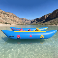 Bateau Cataraft Personnalisé Gonflable pour Rivières et Eaux Sauvages, Tube Cataraft pour Jeux Aquatiques, Bateau Ponton Cataraft