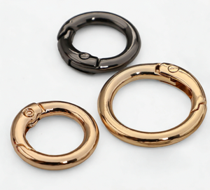 Boucle en alliage de zinc durable, anneau en O multicolore, fermoir à ressort rond en métal ouvrable pour porte-clés, sacs, bijoux DIY, 20-40 mm - Product Image 1