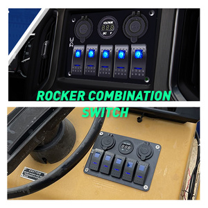 Panneau de commande 6 interrupteurs RGB à intensité variable pour bateaux et voitures, 12V 24V, indice IP53, 10A, avec boîtier de contrôle de circuit pour camping-car et bus - Product Image 6