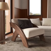 Canapé sectionnel en bois massif au design nordique de luxe avec coussins garnis d'éponge pour la maison, l'hôtellerie et les réceptions de club