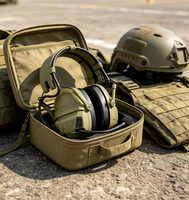 Casque de protection auditive électronique VILSFUL NH18 avec suppression du bruit ENC, étanche IPX5, conception tactique supra-auriculaire pour le travail