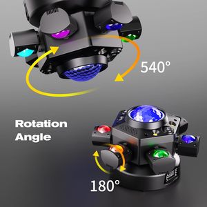 Luz Móvil de Cabeza YSH DJ de 120W con 6 Brazos, Luces de Escenario Giratorias con Efectos de Caleidoscopio/Estroboscópico Blanco Ámbar/Iluminación de Cielo Estrellado - Product Image 6
