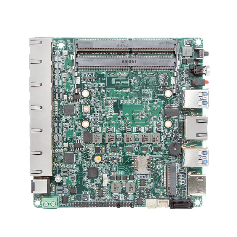 Piesia Intel 11th Gen Tiger Lake-U Celeron Core I3/i5/i7 6 * Lan 1 * SATA3.0 1 * M.2 Linux X86 Placa base de firewall industrial Pfsense