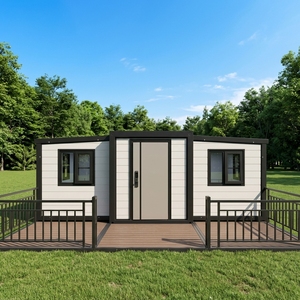 Maison conteneur préfabriquée extensible en acier de 20 pieds et 40 pieds, maisons modulaires amovibles, maisons préfabriquées portables avec panneaux démontables - Product Image 1