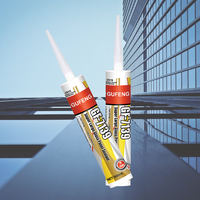 Colle silicone acétique à haute résistance pour verre, mastic super puissant pour l'assemblage de grandes plaques de verre