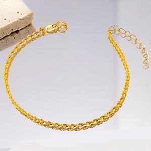 Au750 인기 판매 정품 금 실제 금 목걸이 순금 로프 체인 팔찌 목걸이 - Product Image 5