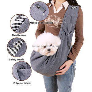 Borsa a Tracolla per Animali Domestici, Zaino Portatile per Gatti e Cani, per Viaggi all'Aperto con Cinghie Regolabili - Product Image 1