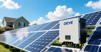 Kit complet de système solaire domestique 10 kW 12 kW 15 kW 20 kW, système d'énergie solaire hybride avec batteries au lithium 10 kWh 20 kWh 30 kWh 40 kWh