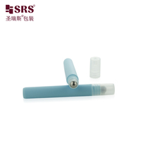 Flacon roll-on vide rafraîchissant de 10 ml, couleur personnalisée, pour sérum contour des yeux, avec long support et bouchon long