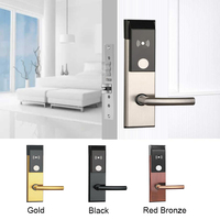 Sistema de cerradura de puerta de tarjeta de llave inteligente Rfid digital electrónica para hotel, cerradura de puerta de hotel con sistema de software de gestión