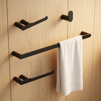 Ensemble d'accessoires de salle de bain de luxe en acier inoxydable 304, 4 pièces, avec barre porte-serviettes murale et support, décoration intérieure durable