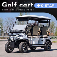 Carrito de Golf Eléctrico de 4 Plazas con Toldo Solar y Pantalla Táctil Digital para Gestión de Flotas de Alquiler