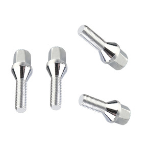 Thép không gỉ <span class=keywords><strong>Chrome</strong></span> bu lông bánh xe 8 x M12 x 1.25 45mm mở rộng chủ đề 19mm Hex hợp kim bu lông bánh xe cho Peugeot - Product Image 5
