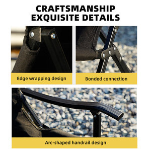 <span class=keywords><strong>Chaise</strong></span> de camping moderne, robuste, réglable, portable, en aluminium, pliable - Product Image 3