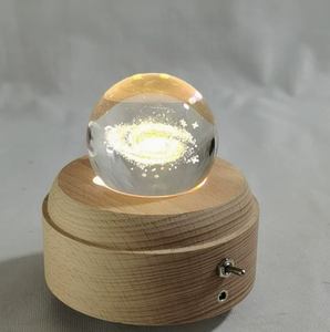 Nouvelle boîte à musique créative en cristal, boîte à musique rotative en bois, <span class=keywords><strong>d</strong></span>écoration festive pour la maison, cadeau <span class=keywords><strong>d</strong></span>'<span class=keywords><strong>anniversaire</strong></span> ou de Noël - Product Image 5