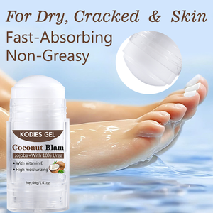 Baume pour les pieds et les mains à la noix de coco avec logo personnalisé, baume pour les cuticules, crème réparatrice pour les ongles à base de plantes avec huile de jojoba et vitamine E, baume pour les talons secs - Product Image 5